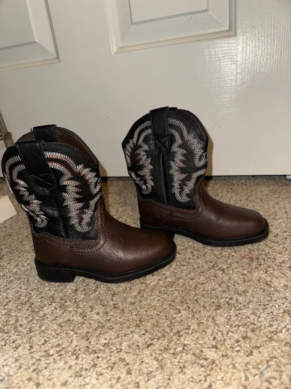 Burudani Kids’ Cowboy Boots Brown & Black – Size 7
